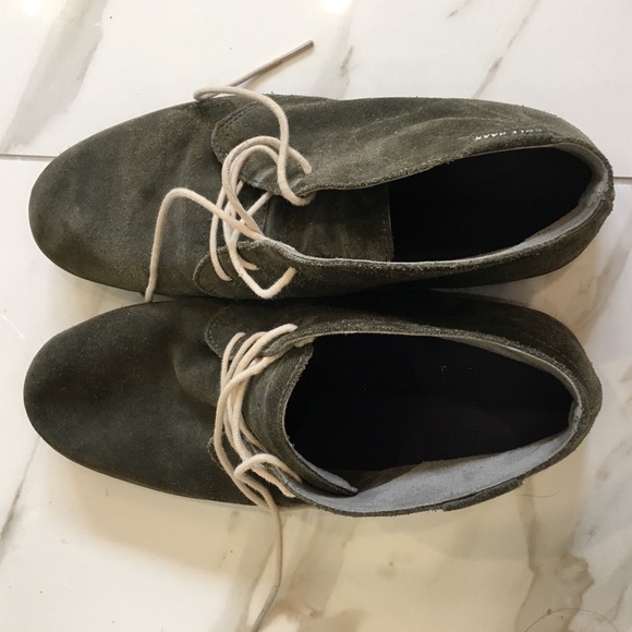 Men Forest Green Suede Cole Haan Shoes - Picture 2 of 6